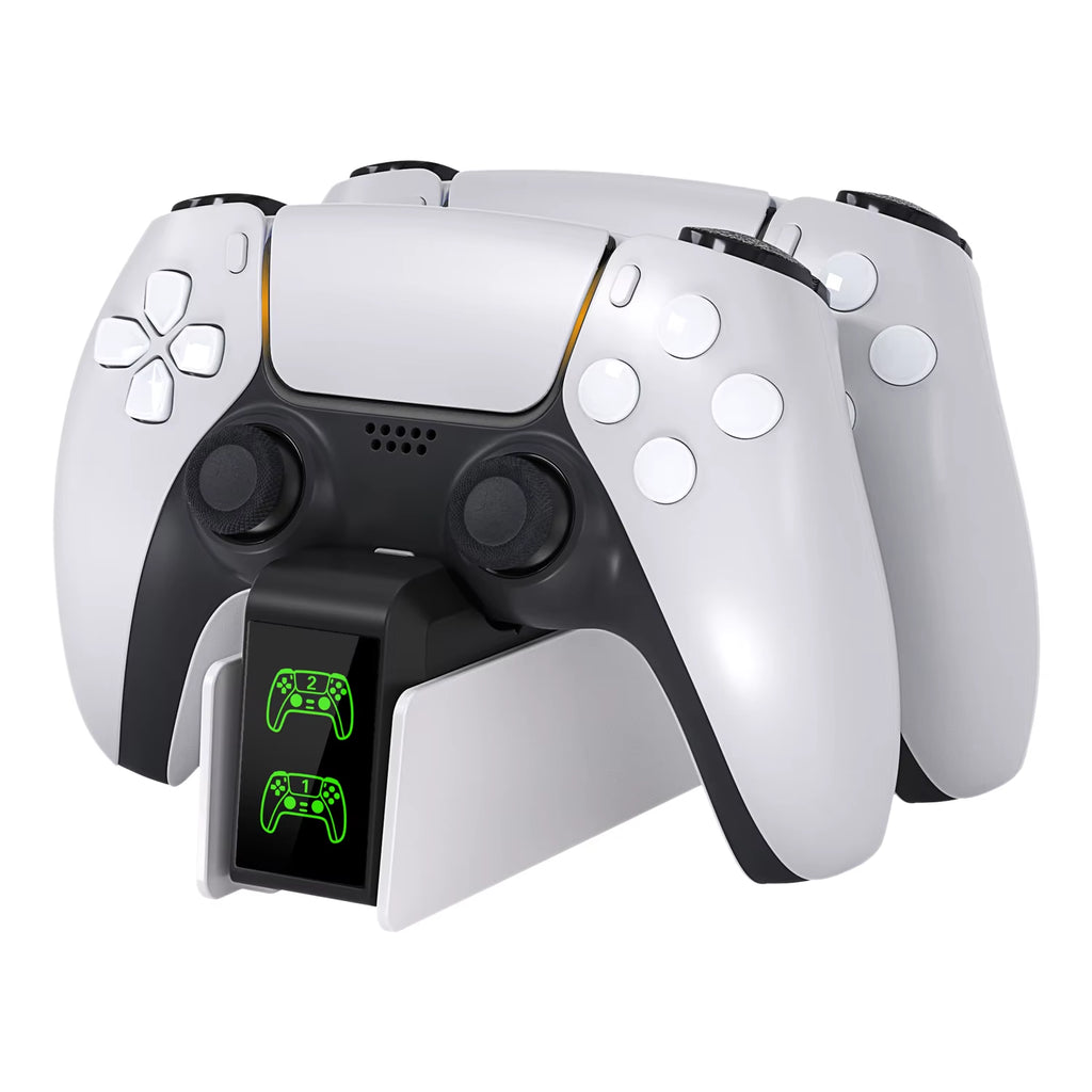 RGB Controller Charging Station for PS5 Dual Fast Charger RGB Indicator Charging Stand Docking Station for PS5 Gamepad