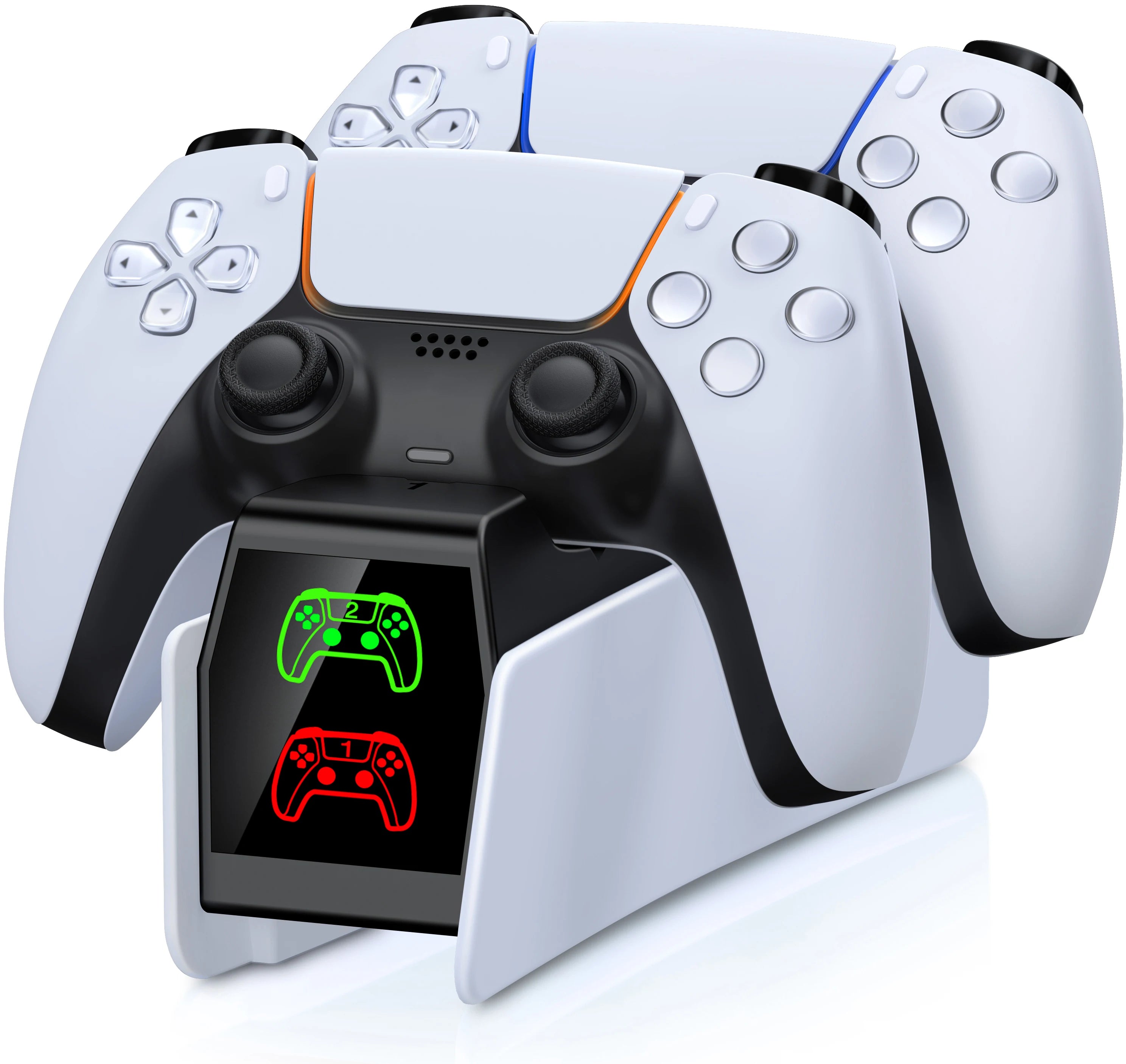 RGB Controller Charging Station for PS5 Dual Fast Charger RGB Indicator Charging Stand Docking Station for PS5 Gamepad