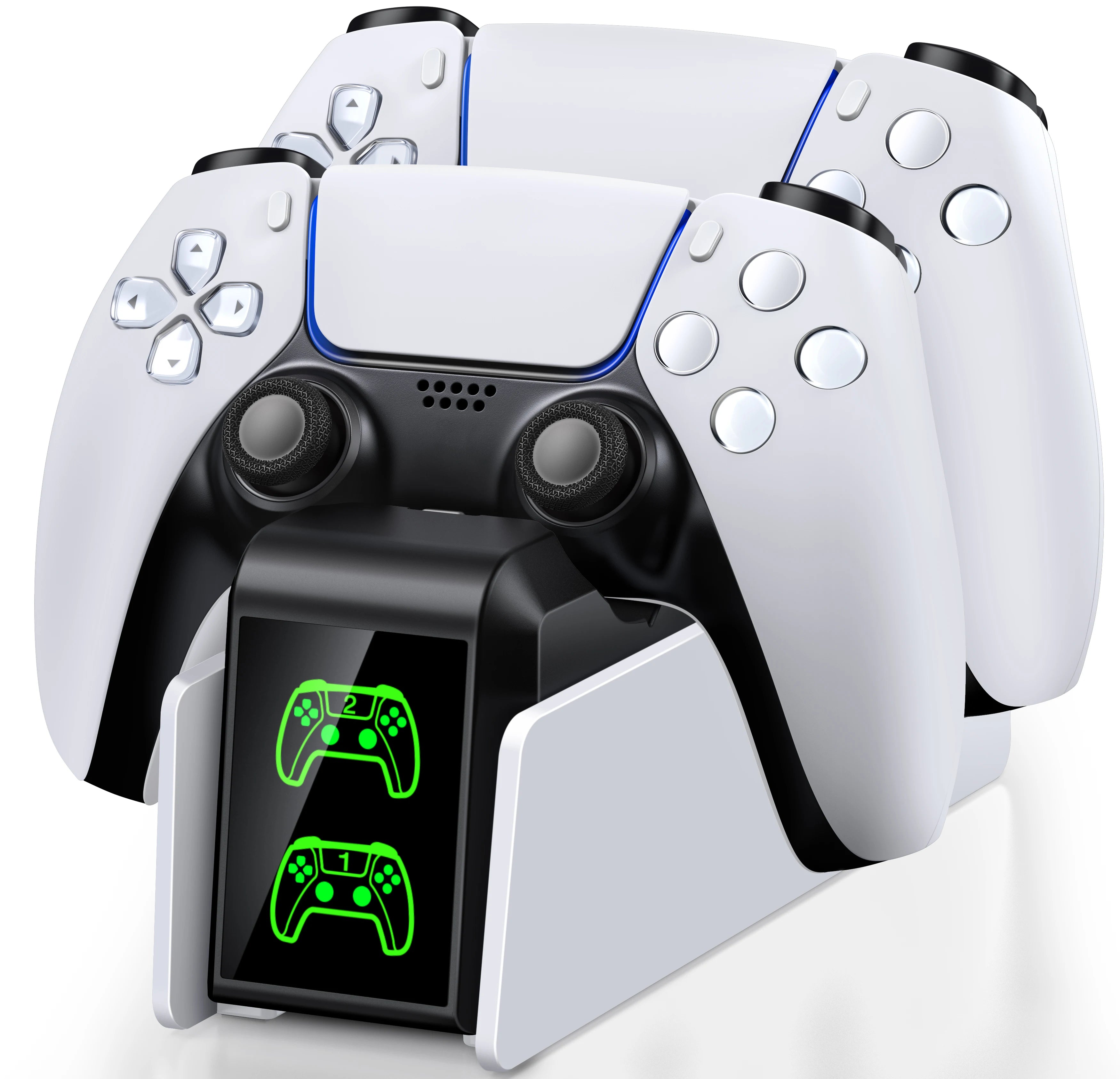 RGB Controller Charging Station for PS5 Dual Fast Charger RGB Indicator Charging Stand Docking Station for PS5 Gamepad